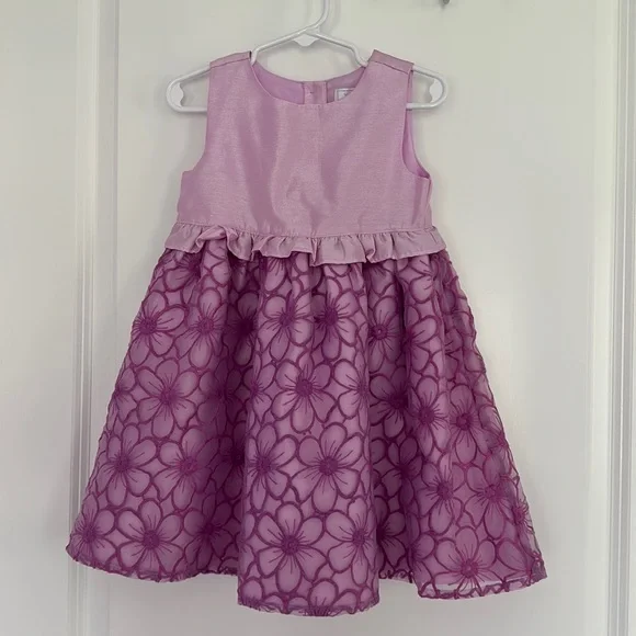 gymboree purple dress Womens Mommy And Me Short Sleeve Lilac Print Clip Dot Woven Tiered Dress - Lovely Lavender - WHITE